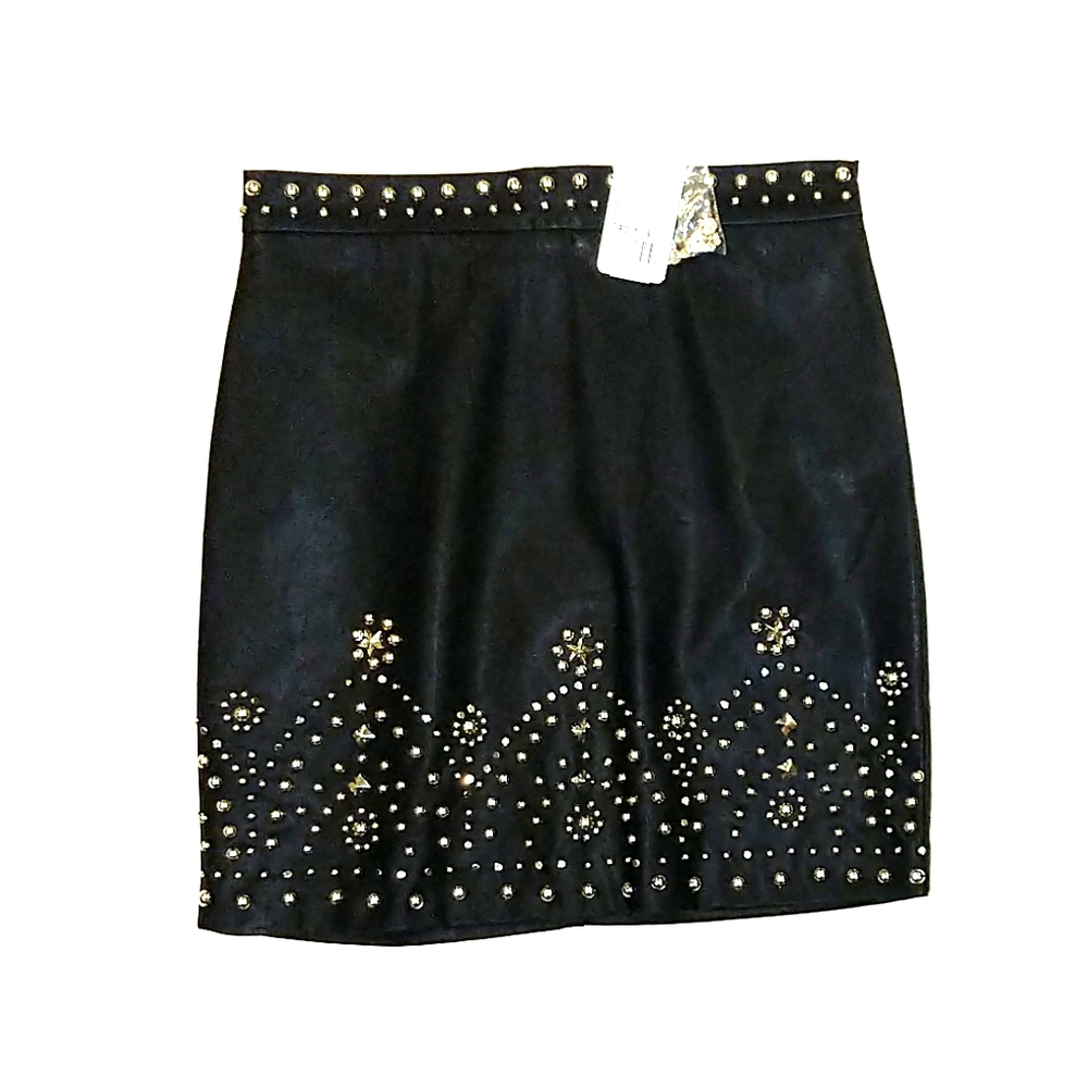 Faux leather skirt